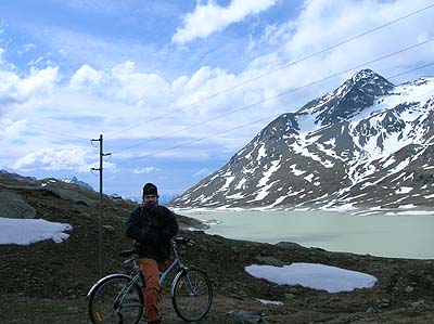 sul lago bianco del Bernina